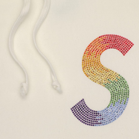 Supreme Swarovski S Logo Hooded Sweatshirt Sz M - Picture 4 of 8